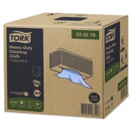 TORK 530237 – Heavy Duty skládaná čistící utěrka, netkaná, modrá, systém W4, 4 x 105 ks - Karton