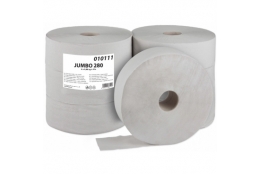 Toaletní papír JUMBO – MAXI, 6 x 278 m, 1 vrst., šedá, pro zásobník 30 cm - Karton