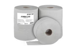 Toaletní papír JUMBO – MIDI, 6 x 240 m, 1 vrst., šedá, pro zásobník 24 cm - Karton