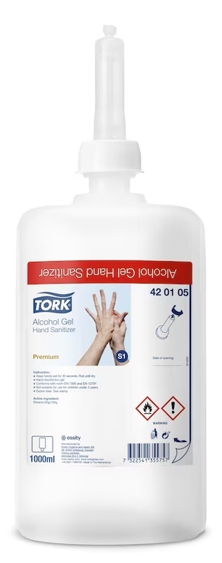 TORK 420105 – Alcohol gelový dezinfekční prostředek S1, 6 x 1000 ml - Karton