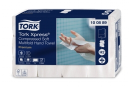 Tork Xpress® 100889 — stlačené jemné papírové ručníky Multifold H2, 2 vrs. 12x225 - Karton
