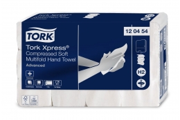 Tork Xpress® 120454 — stlačené jemné papírové ručníky Multifold H2, 2 vrs., 12x200 - Karton