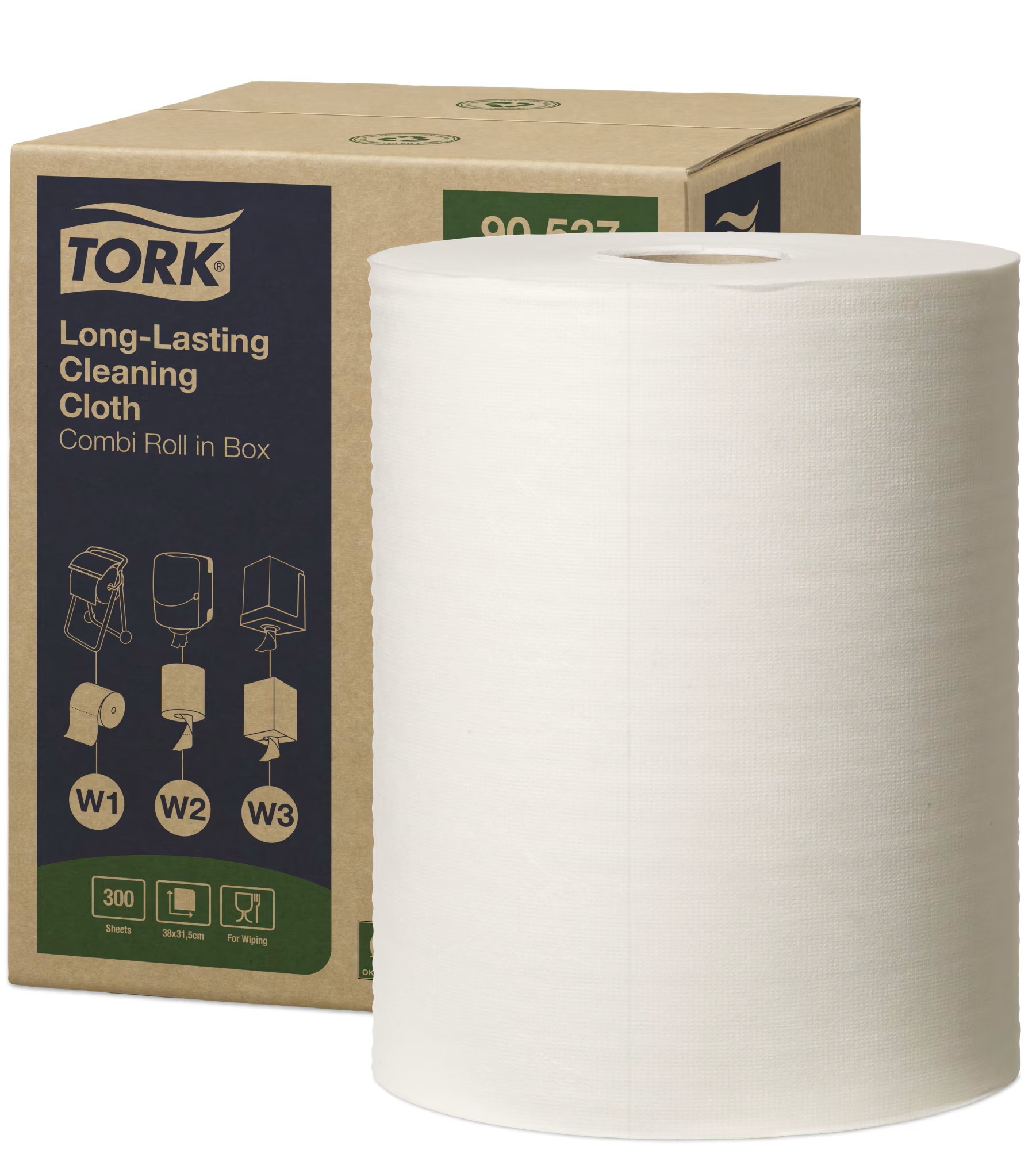 TORK 90537 – Long Lasting čisticí utěrka W1/W2/W3, netkaná text., 114 m, 300 útr