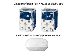 Akce Tork T9: 2 balení toaletního papíru (sleva 15 %) + zásobník zdarma