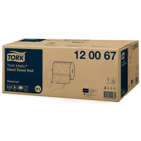 TORK 120067 – Matic® papírové ručníky v roli H1, 2 vrst., 150 m, 6 rolí - Karton