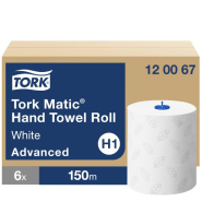 TORK 120067 – Matic® papírové ručníky v roli H1, 2 vrst., 150 m, 6 rolí - Karton
