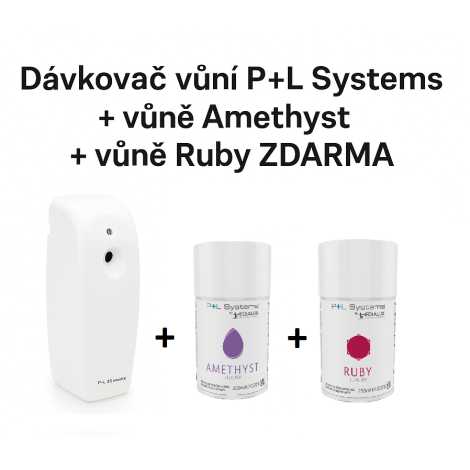 Akce P+L Systems: Dávkovač vůní bilý + vůně Amethyst + vůně Ruby zdarma