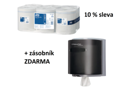 TORK 121208 – Utěrky se střed. odvinem (6 rolí) s 10% slevou + zásobník KC 7928 ZDARMA