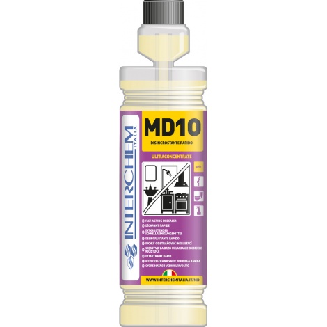 MD10 –dávkovací  láhev 1l, Ultra koncentrovaný odstraňovač vodního kamene