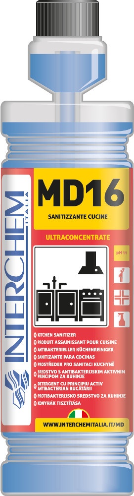 MD16 – ultrakoncentrovaný sanitizér a čistič kuchyní, 1l