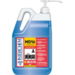 MD16 - BOX 2x 5l + pumpa, Ultra koncentrovaný sanitizér a čistič kuchyní, pumpa 30 ml