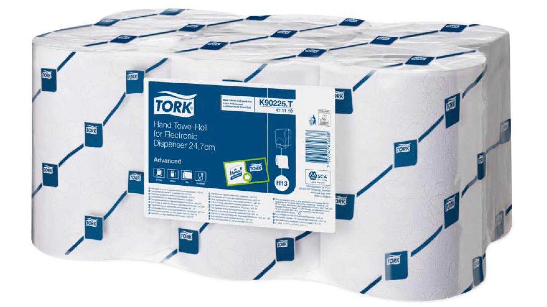 TORK 471110 – Papírové role EnMOTION H13, 2vrstvé, bílé, karton (6rolí)