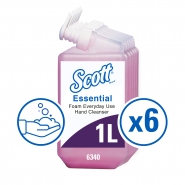 SCOTT® ESSENTIAL čisticí pěna na ruce pro každodenní použití - kazeta / růžová / 1l