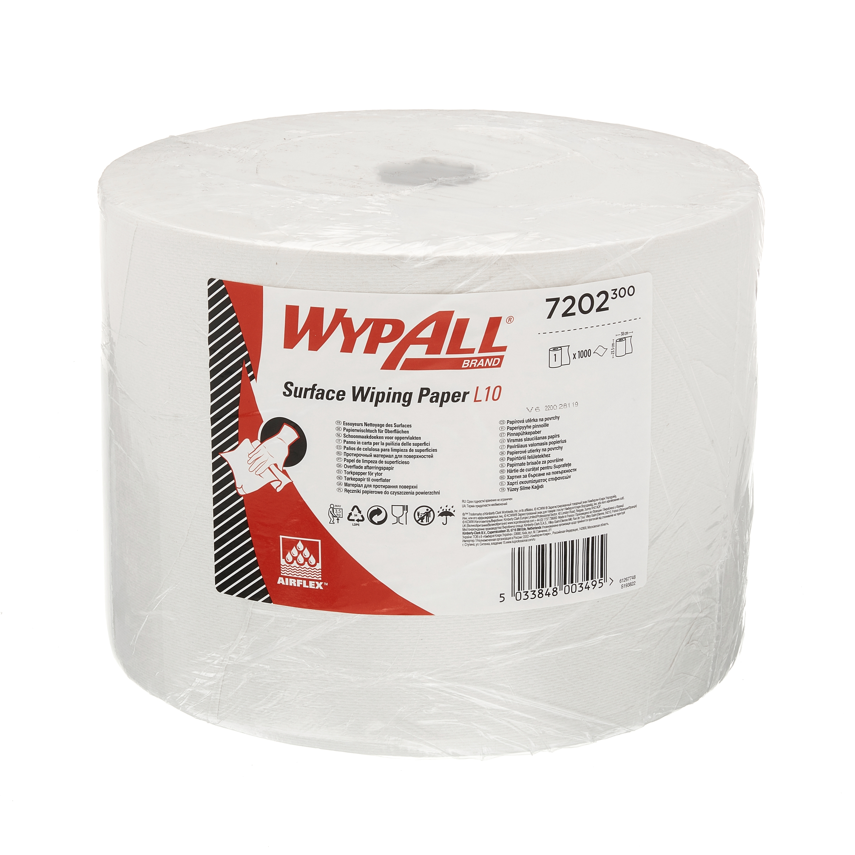 WYPALL L10 EXTRA+ Utěrky – velká role / bílá, 1 vr, 1000 útr.