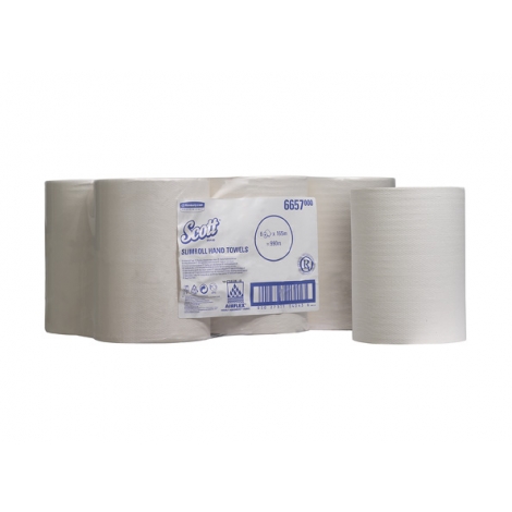 SCOTT® SLIMROLL* Papírové ručníky – bílá - Karton