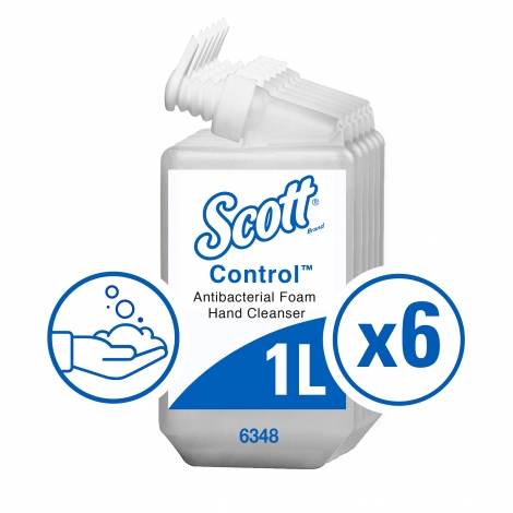 SCOTT® Luxusní pěnové antibakteriální mýdlo na ruce - kazeta / čirá / 1l