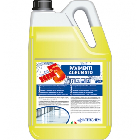 UNI5 PAVIMENTI AGRUMATO – Prostředek pro ruční a strojové mytí podlah, 5 L, 4 ks/ktUNI5 PAVIMENTI AGRUMATO - Prostředek pro ručn