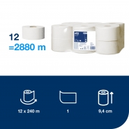 TORK 120161 – Mini Jumbo toaletní papír, 1vr., 240m - Karton