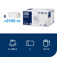 TORK 110273 – Jumbo jemný toaletní papír, 2vr., 360m - Karton