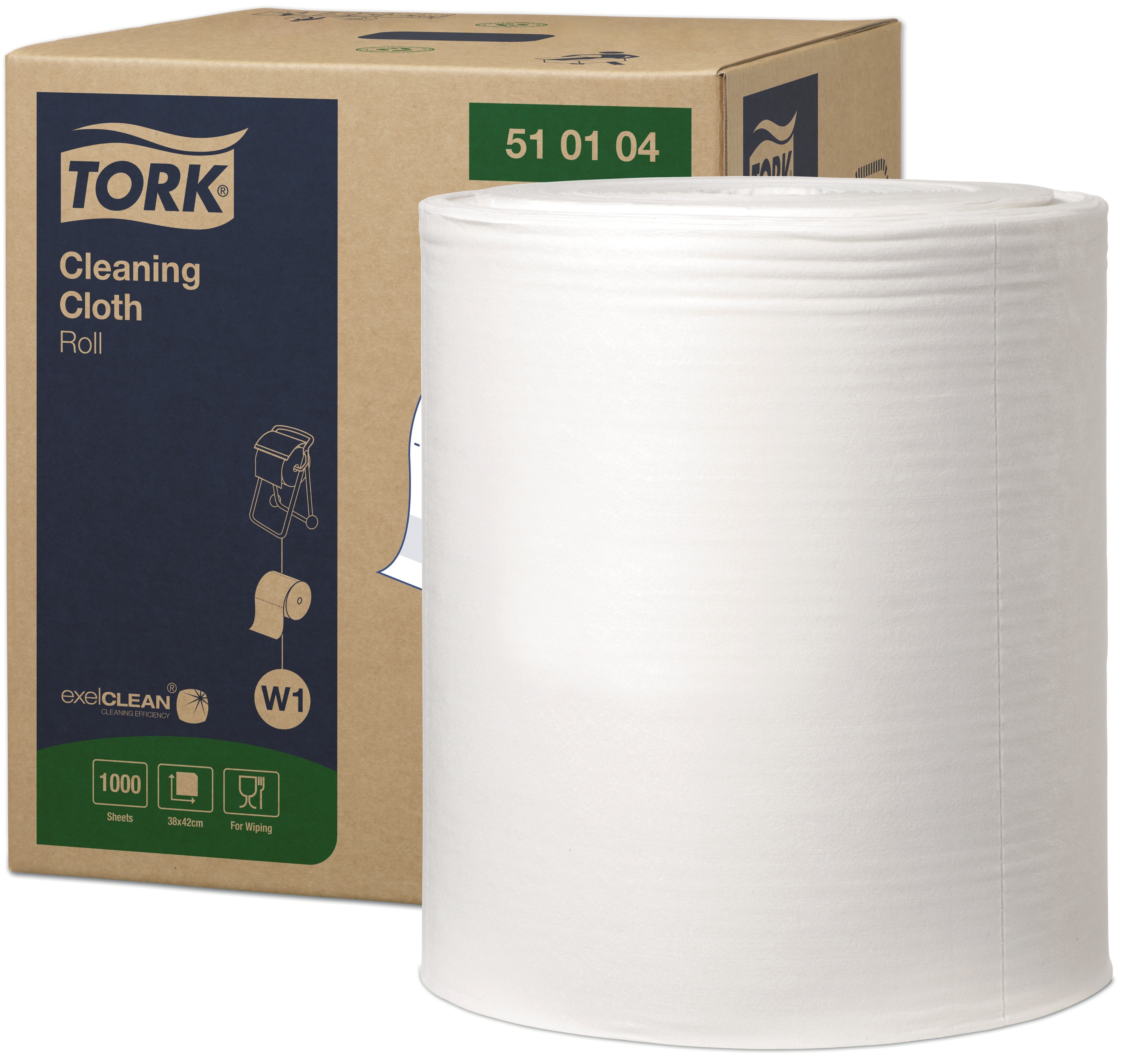 TORK 510104 – Jemná čistící utěrka W1, netkaná text., 380m