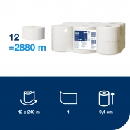 TORK 110163 – Mini Jumbo toaletní papír – 1vr., 240m - Karton