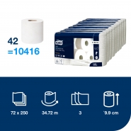 TORK 110316 – jemný 3vrstvý toaletní papír –– konvenční role - Karton