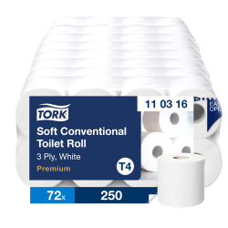 TORK 110316 – jemný 3vrstvý toaletní papír –– konvenční role - Karton