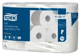 TORK 110317 – jemný 3vrstvý toaletní papír – konvenční role, 34,7 m
