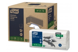TORK 473179 – Tork skládaná kuchyňská utěrka na čištění W4, netkaná text., bílé, 4x 75 útr - Karton