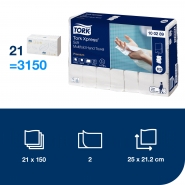 TORK 100289 – Xpress® jemný papírový ručník Multifold, 2vr., 21 x 150 ks - Karton