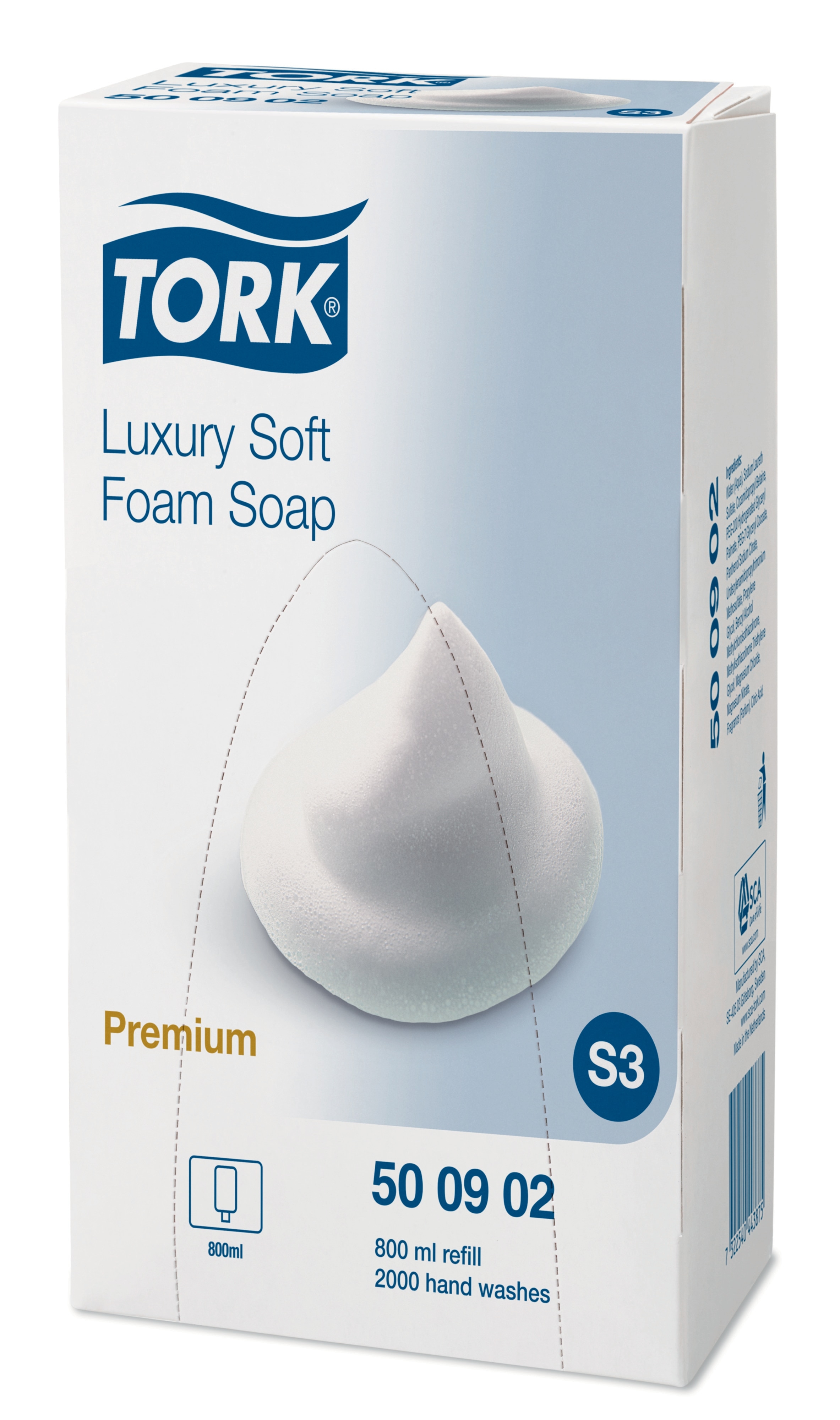 TORK 500902 – Premium Luxury pěnové mýdlo S3, 4x 800 ml - Karton