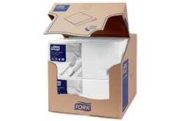 TORK 477414 – Jemný ubrousek bílý, 3 vr. – oběd, 10 x 150 ks- Karton