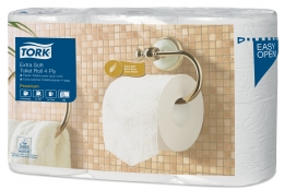 TORK 110405 – extra jemný 4vrstvý toaletní papír – konvenční role, 19,1 m