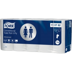 TORK 110782 – jemný 3vrstvý toaletní papír konvenční role., 30 m - Karton