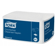 TORK 10935 – bílý Counterfold ubrousek do zásobníku, 1vr., 24 x 300 ks - Karton