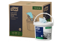 TORK 190492 – Low–Lint čisticí utěrky v přenosném kbelíku W10, netkaná text., 200útr., 4 kusy - Karton
