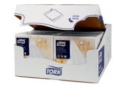 TORK 478711 – Linstyle® bílé ubrousky – večeře, netkané, 1 vr., 1/4 sklad, 12x50 ks - Karton