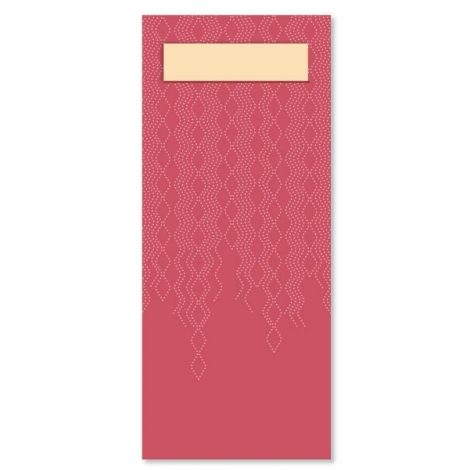 TORK 474329 – Burgundy kapsička na příbory s krémovým ubrouskem - Karton