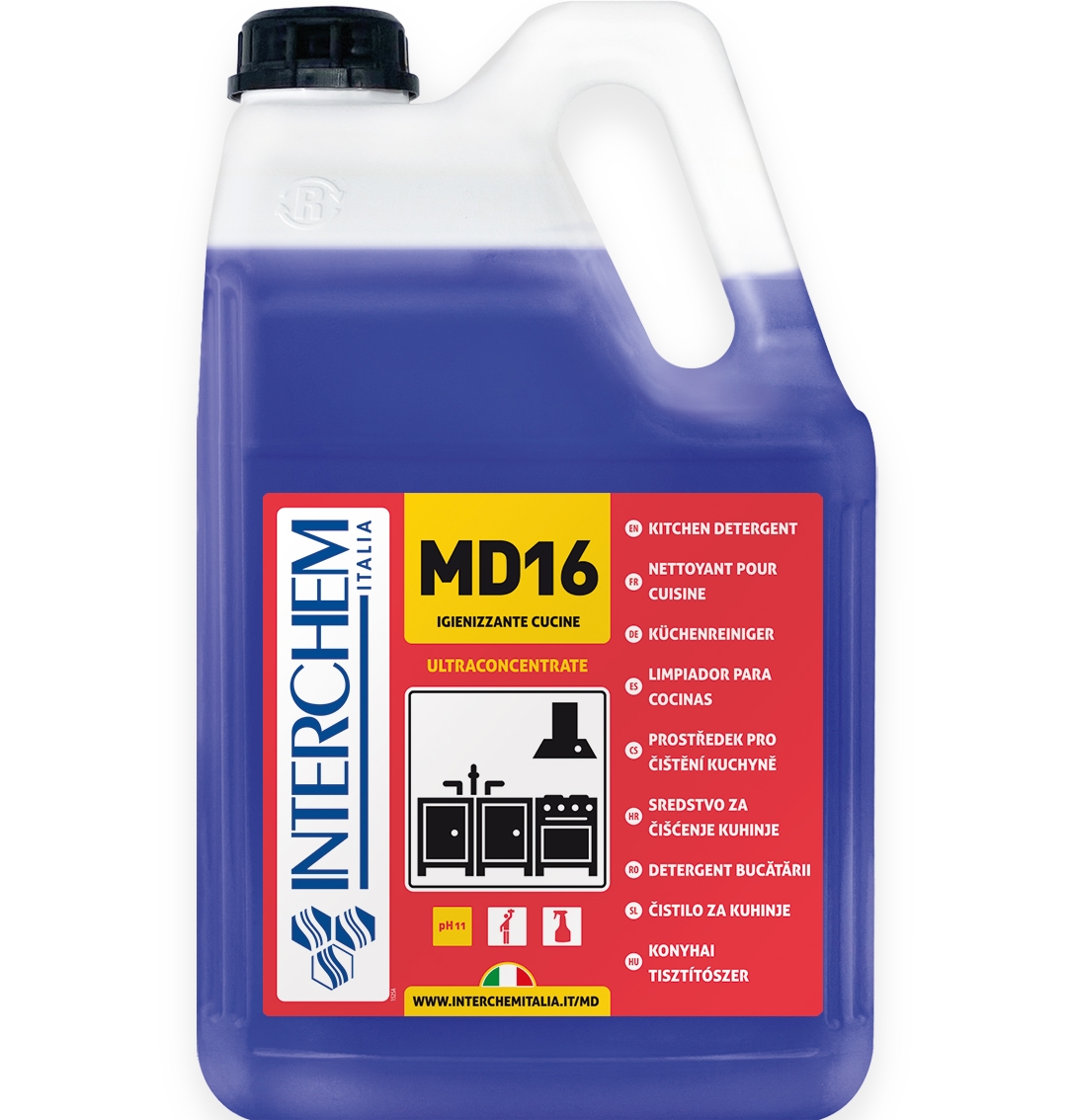 MD16  – ultrakoncentrovaný sanitizér a čistič kuchyní, 5l