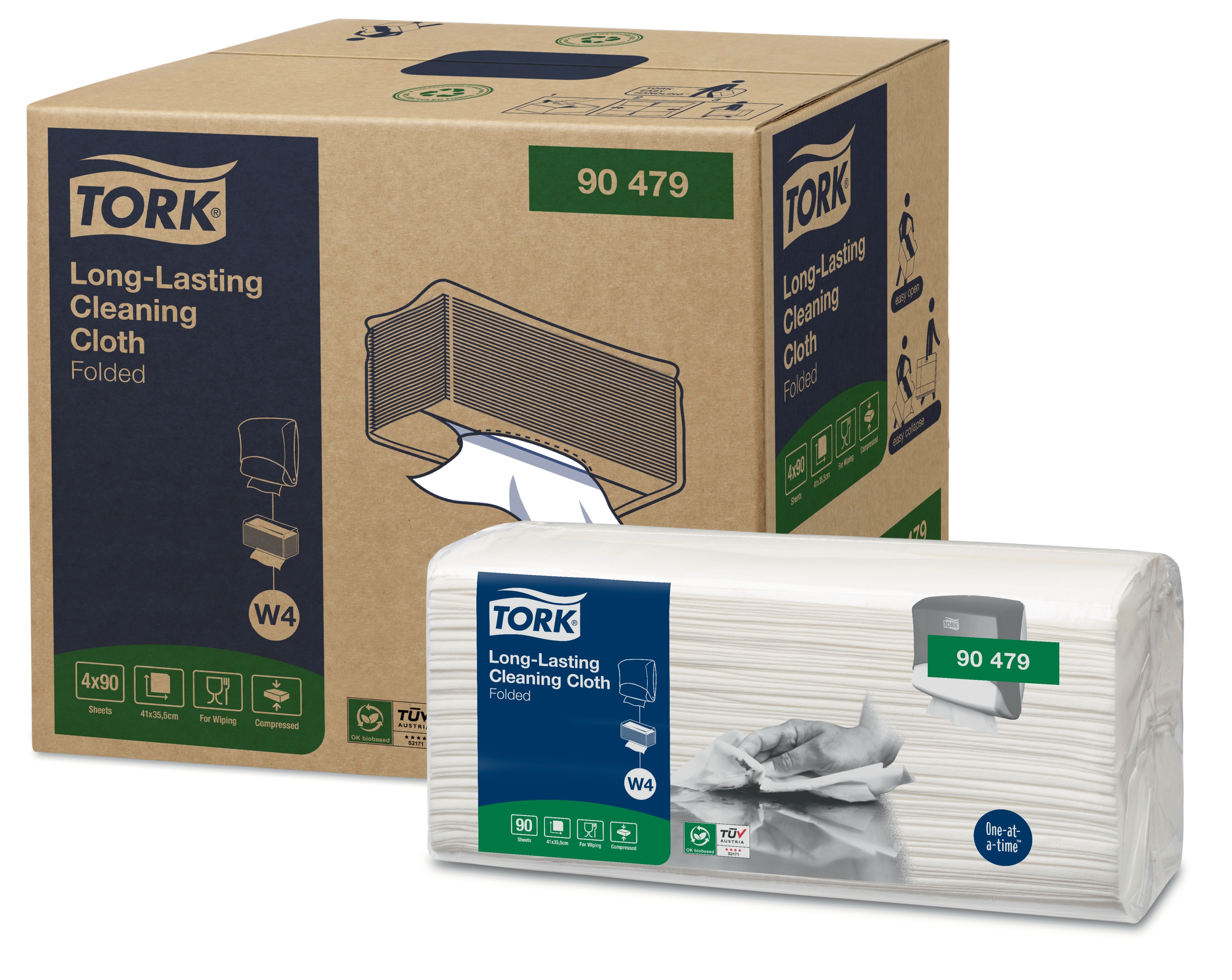 TORK 90479 – Long–Lasting čisticí utěrka netkaná W4, 90 útr. / bal - Karton