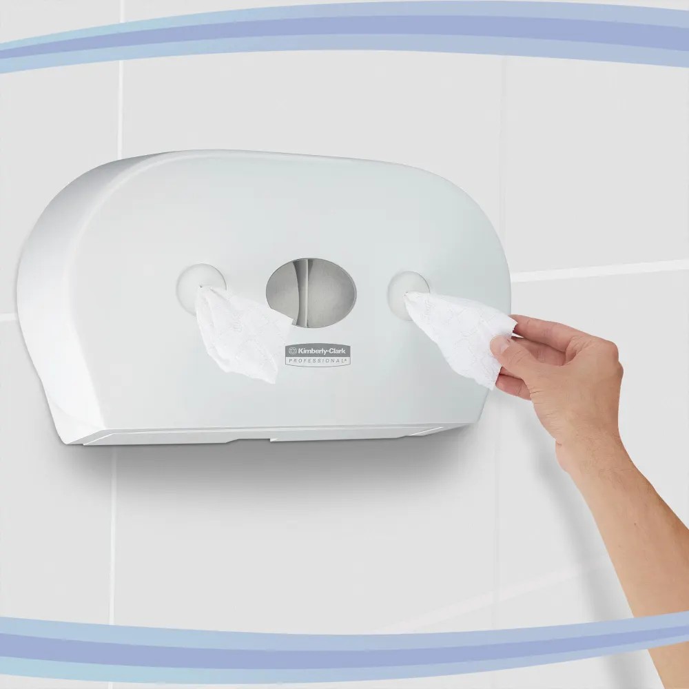 KIMBERLY-CLARK - AQUARIUS- Zásobník na 2 role toal. papíru se střed. odvinem, JUMBO, bílý