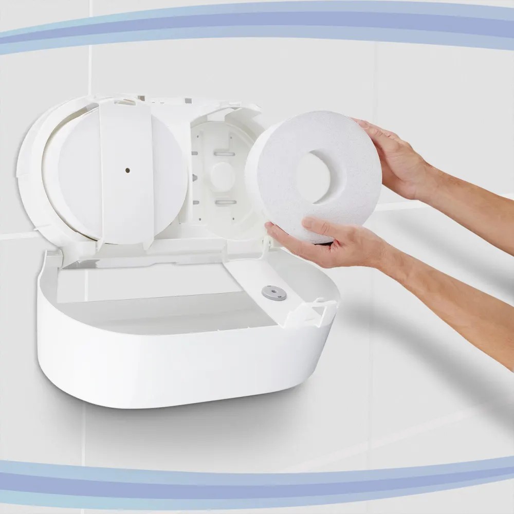 KIMBERLY-CLARK - AQUARIUS- Zásobník na 2 role toal. papíru se střed. odvinem, JUMBO, bílý